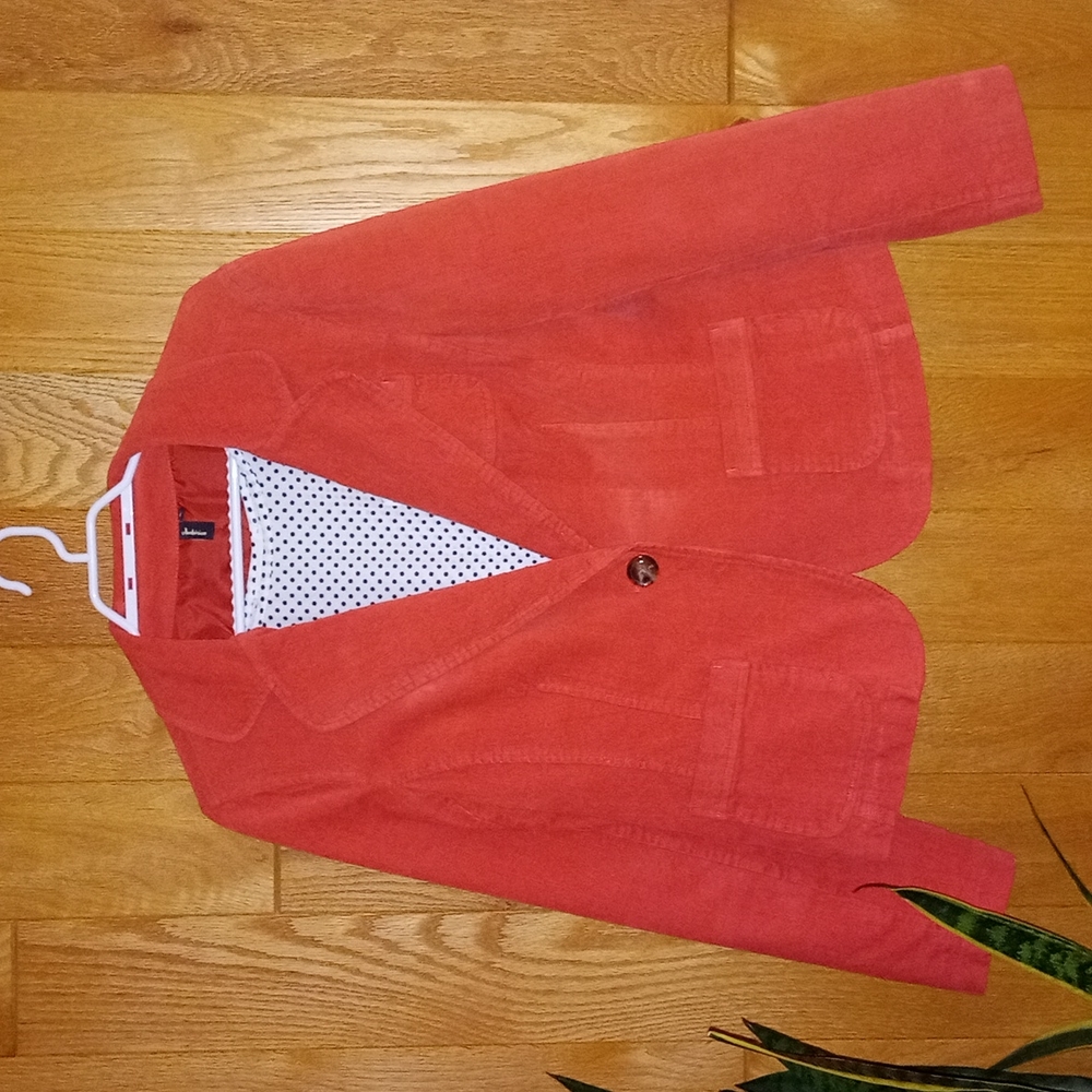 Vintage Burnt Orange Corduroy Blazer